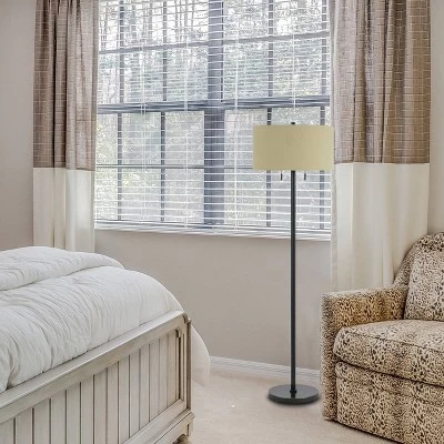 59" Calais Metal Floor Lamp Dark Bronze - Cal Lighting - Image 2