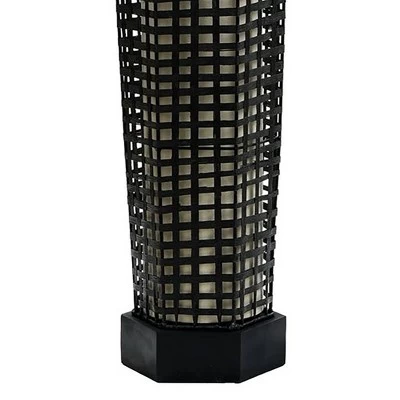 Woven Floor Lamp Black - StyleCraft - Image 2