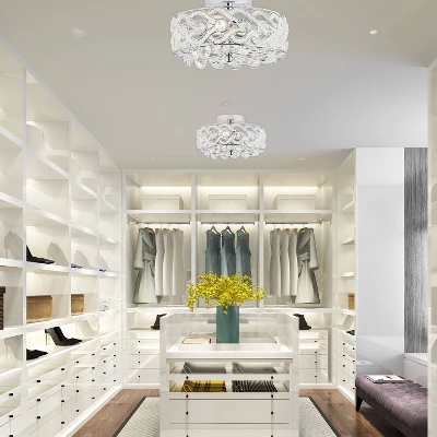 11.5" Olivia Semi-Flush Mount Pendant Metallic Silver - River Of Goods - Image 3