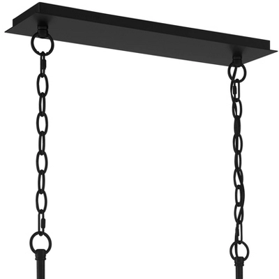 Possini Euro Design Carrine Black Silver Linear Pendant Chandelier 38 1/2" Wide Modern Clear Crystal 8-Light Fixture For Dining Room Kitchen Island - Image 2