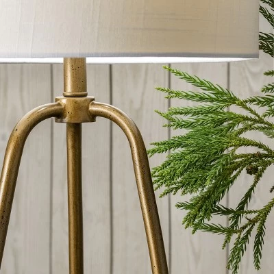 NuLOOM Captiva 26" Metal Table Lamp Lighting - Brass 25.5" H X 14" W X 14" D - Image 3