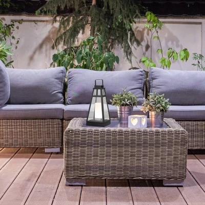 16" Novogratz X Globe Diana Outdoor Wall Sconce Matte Black (Includes LED Light Bulb) - Globe Electric - Image 2