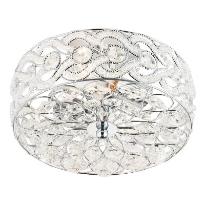 11.5" Olivia Semi-Flush Mount Pendant Metallic Silver - River Of Goods - Image 8