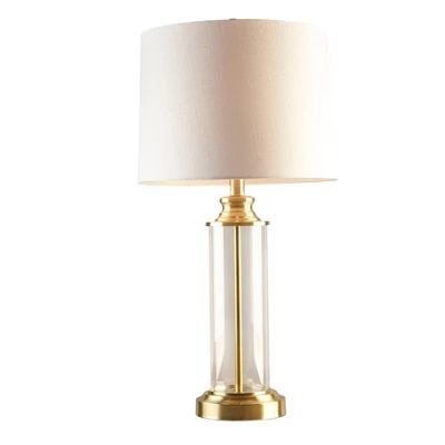Set Of 2 Clarity Glass Table Lamp Gold - 510 Design - Image 3