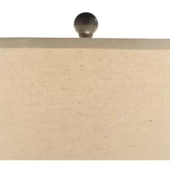 Franklin Iron Works Lucas Industrial Table Lamps Set Of 2 With Round Risers 27 1/2" Tall Bronze With USB Nightlight LED Oatmeal Drum Shade For Desk