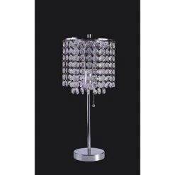 20.25" Deco Glam Table Lamp Silver - Ore International