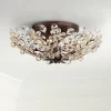 Vienna Full Spectrum Blooms Vintage Ceiling Light Semi Flush Mount Fixture 21" Wide Weathered Brown 5-Light For Bedroom Kitchen Living Room Hallway