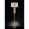 62.25" Traditional Metal Floor Lamp With Crystal Accents White - Ore International