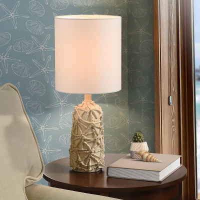 21" Starfish Distressed Mini Table Lamp White - StyleCraft - Image 7