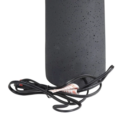 Modern Cement Table Lamp Black - Olivia & May - Image 4