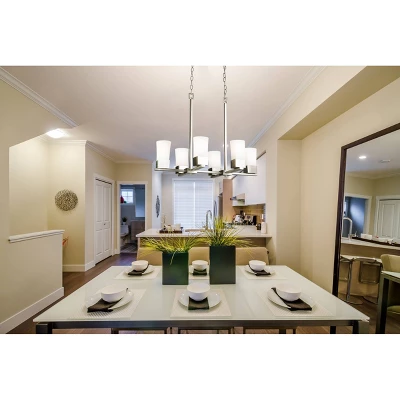 Ciara Springs 6 Light Chandelier Silver/White - EGLO - Image 2