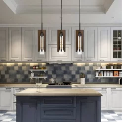 7" X 7" Metal Almeria Pendant With Clear Glass Shade Brown - Cal Lighting