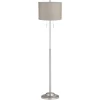 360 Lighting Abba Modern Floor Lamp Standing 66" Tall Brushed Nickel Silver Metal Gray Gold Drum Shade For Living Family Room Bedroom Office House