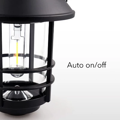 Dartwood Solar Wall Lanterns - Outdoor Mounted Wall Lanterns For Your Yard, Patio, Or Walkway (6 Pack, Black) - Image 5