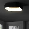 17.75" Metal Rafael Flush Mount (Includes Energy Efficient Light Bulb) Black - JONATHAN Y