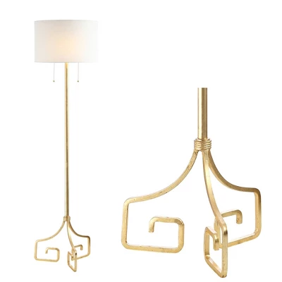 61.5" Metal Floor Lamp (Includes LED Light Bulb) Gold - Jonathan Y - Image 2