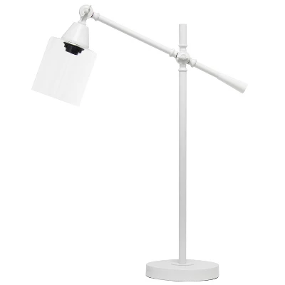 Tilting Arm Table Lamp White - Elegant Designs - Image 2