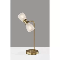 Nina Table Lamp Antique Brass (Includes LED Light Bulb) - Adesso