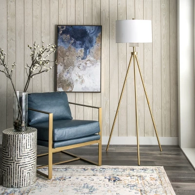 NuLOOM Wales 66" Metal Floor Lamp Lighting - Gold 66" H X 20" W X 20" D - Image 4