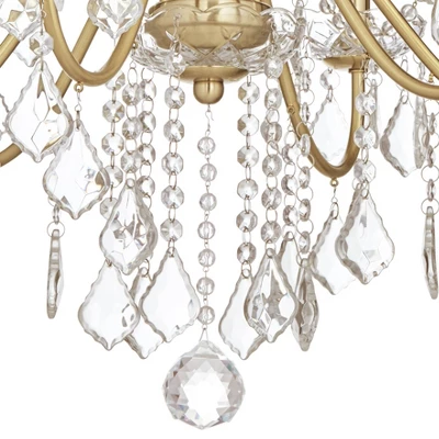 Vienna Full Spectrum DeMallo Gold Chandelier 26" Wide French Scroll Arm Clear Crystal 6-Light Fixture For Dining Room House Foyer Kitchen Island Home - Image 4