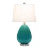 Pleated Table Lamp With Fabric Shade Teal - Lalia Home
