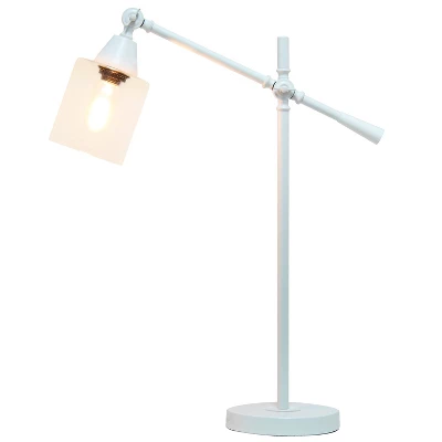 Tilting Arm Table Lamp White - Elegant Designs