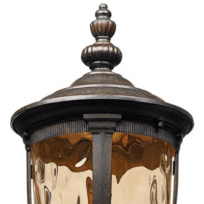 John Timberland Bellagio Rustic Outdoor Post Light Veranda Bronze 21" Hammered Glass For Exterior Barn Deck Post Light House Porch Yard Patio Home - Image 2