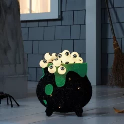13" Witch Cauldron With Eye Balls Halloween Novelty Sculpture Light - Hyde & EEK! Boutiqueâ„¢