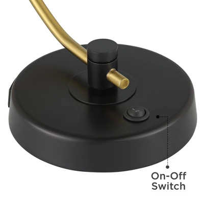 Possini Euro Design Modern Mid Century Desk Lamp 28 1/2" Tall Warm Gold Black With Dual USB Charging Ports For Bedroom Living Room Office Reading Home - Image 6