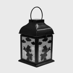 Disney 8.3" Minnie Mouse Solar Metal Outdoor Lantern Black
