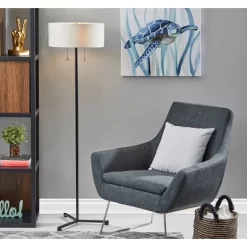 Wesley Floor Lamp Black - Adesso