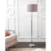 59.5" Crystal/Metal Layla Floor Lamp With Shade (Includes LED Light Bulb) Chrome - Jonathan Y
