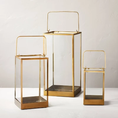 Square Metal & Glass Pillar Candle Lantern - Hearth & Handâ„¢ With Magnolia - Image 2