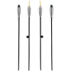BirdRock Home 4-Pack Outdoor Garden Torches - Satin Silver