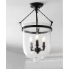14.5" LED Metal/Glass Semi-Flush Mount Oil Rubbed Bronze - Jonathan Y