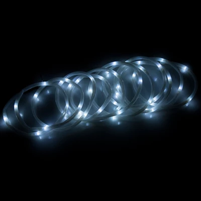 Nature Spring Solar Powered LED Rope Lights - 23', White, 50 Bulbs - Image 4