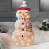 36" Incandescent Fabric Snowman Christmas Novelty Sculpture Light White - Wondershop™