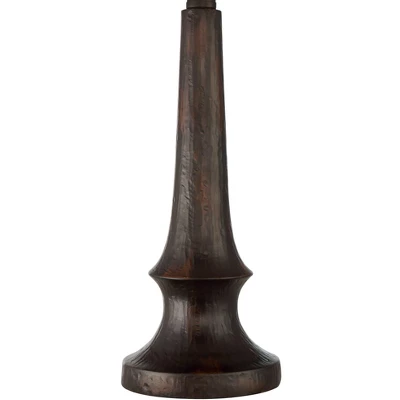 Franklin Iron Works Naomi Industrial Rustic Table Lamp 25" High Bronze With USB Charging Port Mica Shade For Bedroom Living Room Bedside Office Desk - Image 3