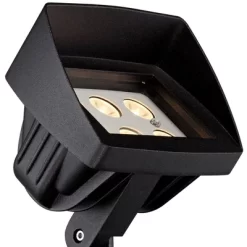 Super Duty Eastham 8" High Black LED Landscape Flood Lights Set Of 2