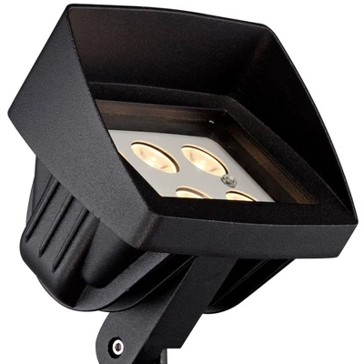 Super Duty Eastham 8" High Black LED Landscape Flood Lights Set Of 2