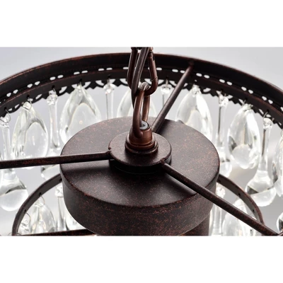 9.84" X 9.84" X 49.62" 3-Light Eresu Chandelier Brown - Warehouse Of Tiffany - Image 3