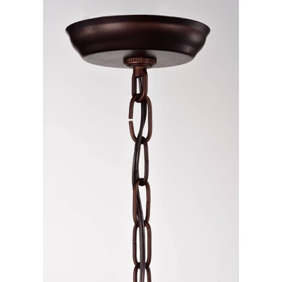 9.84" X 9.84" X 49.62" 3-Light Eresu Chandelier Brown - Warehouse Of Tiffany - Image 4