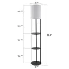 Nextop 63 Inch Round Floor Lamp W/ Shelves, USB Ports And AC Outlet Corner Lamp W/ LED Grow Light - 1 Count