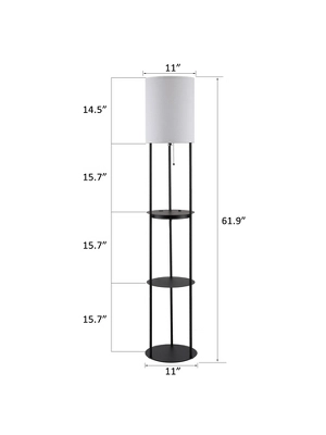 Nextop 63 Inch Round Floor Lamp W/ Shelves, USB Ports And AC Outlet Corner Lamp W/ LED Grow Light - 1 Count