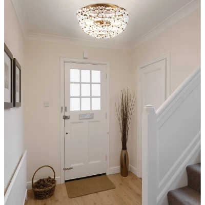 15.5" LED Metal/Acrylic Sconce Antique Gold - Jonathan Y - Image 4