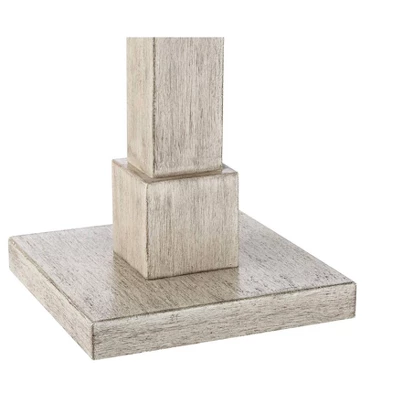 Barnes And Ivy Baluster Country Cottage Floor Lamp 63 1/2" Tall Pickled Wood Oatmeal Linen Drum Shade For Living Room Reading Bedroom Office House - Image 4