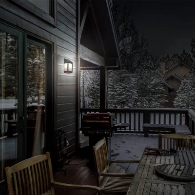 LED Solar Outdoor Wall Lantern With Frost Panel - Techko Maid - Image 5