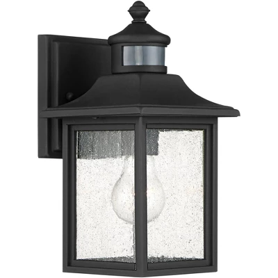 John Timberland Moray Bay Mission Outdoor Wall Light Fixture Black Motion Sensor Dusk To Dawn 11 1/2" Seedy Glass For Post Exterior Barn Deck House - Image 5