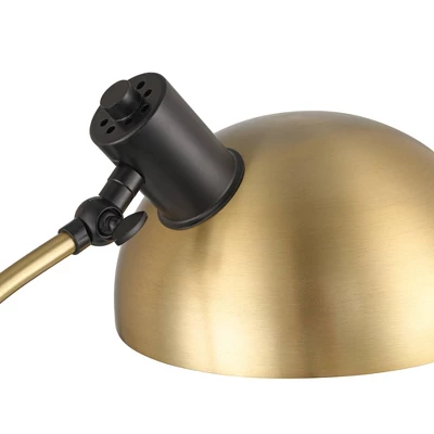 Possini Euro Design Modern Mid Century Desk Lamp 28 1/2" Tall Warm Gold Black With Dual USB Charging Ports For Bedroom Living Room Office Reading Home - Image 8