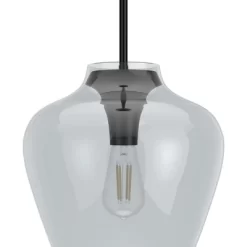 1-Light Vidria Pendant Matte Black - Hunter Fan